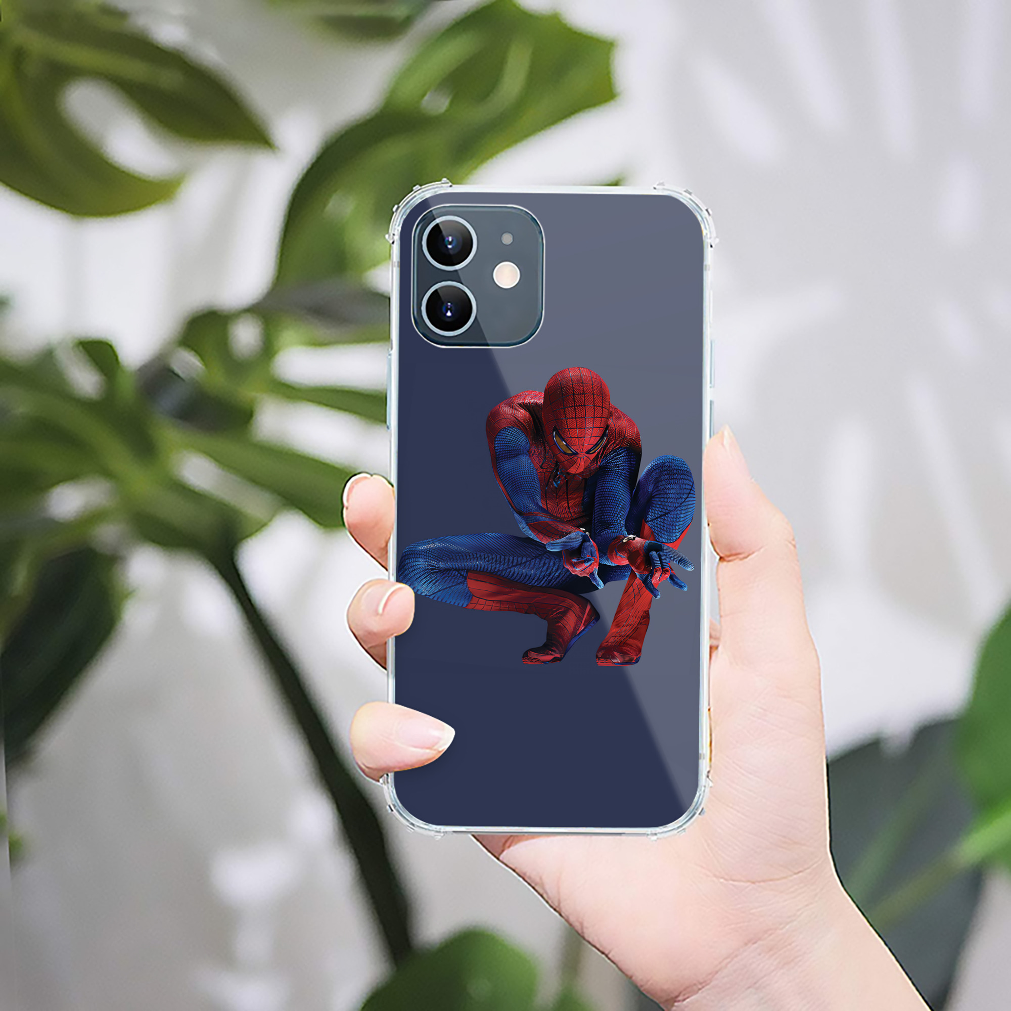 （画像用） Spider Man スパイダーマン 【iPhone 12シリーズ対応】透明スマホケース（クリアソフトケース）